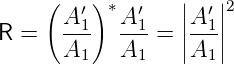     (  ′ )∗  ′   ||  ′||2
R =   A1-  A-1 = ||A-1||
      A1   A1    |A1 |
