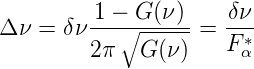 Δ ν = δν-1 −∘-G(ν-) = δ-ν
        2π   G (ν)   F ∗α
