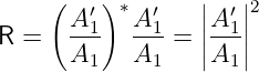     (  ′ )∗  ′   ||  ′||2
R =   A1-  A-1 = ||A-1||
      A1   A1    |A1 |
