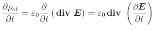 $\displaystyle =\mu_0 \left(\vec{i}+ \varepsilon_0\frac{\partial \vec{E}}{\partial t}\right) $