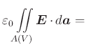 $\displaystyle \,{}\boldsymbol{\mathrm{div}}{}~\vec{i}+\frac{\partial\rho_{el}}{...
...{div}}{}~\left(\vec{i}+ \varepsilon_0 \frac{\partial\vec{E}}{\partial t}\right)$