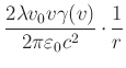 $\displaystyle -\frac{\lambda'}{2\pi\varepsilon_0 r} $