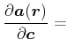 $\displaystyle \frac{\partial \vec{a}(\vec{r})}{\partial \vec{c}} =$