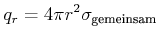 $\displaystyle Q_R = 4\pi \left(R^2+r^2\right) \sigma_{\text{gemeinsam}} = C_{\text{gemeinsam}}U \approx C_R U = 4 \pi \varepsilon_0 R U$