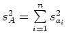$s_A^2 = \sum\limits_{i=1}^n s_{a_i}^2$