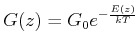 $\displaystyle G(z) = G_0 e^{-\frac{E(z)}{kT}}$
