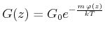 $\displaystyle G(z) = G_0 e^{-\frac{m \varphi(z)}{kT}}$