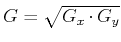 $ G=\sqrt{G_x\cdot G_y}$