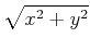 $\displaystyle \sqrt{x^2+y^2}$