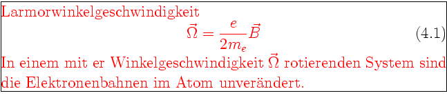 \framebox[0.9\textwidth]{\begin{minipage}{0.9\textwidth}\large\textcolor{red}{La...
...en System sind die Elektronenbahnen im Atom
unver{\uml a}ndert. }\end{minipage}}
