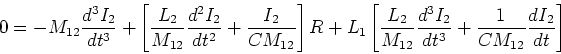 \begin{displaymath}0 = -M_{12}\frac{d^3I_2}{dt^3}
+\left[\frac{L_2}{M_{12}}\fra...
...12}}\frac{d^3I_2}{dt^3}+\frac{1}{CM_{12}}\frac{dI_2}{dt}\right]\end{displaymath}