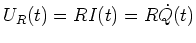 $U_R(t) = RI(t) = R \dot Q(t)$