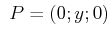 $  P=\left( 0;y;0\right) $