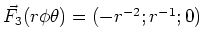 $\vec F_3(r,\phi,\theta) = \left(-r^{-2};r^{-1};0\right)$