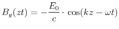 $\displaystyle B_y(z,t) = -\frac{E_0}{c}\cdot\cos(kz-\omega t)$