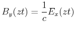 $\displaystyle B_y(z,t) = \frac{1}{c}E_x(z,t)$