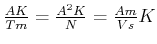 $ \frac{AK}{Tm}=\frac{A^2 K}{N}=\frac{Am}{Vs}K$