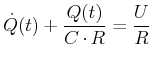 $\displaystyle \dot{Q}(t) +\frac{Q(t)}{C\cdot R} = \frac{U}{R}$