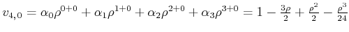 $ \widetilde{R}_{3\text{,} 1}(\rho) = \left(\rho-\frac{\rho^2}{4}\right)e^{-\rho/2}$