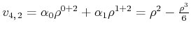 $ \widetilde{R}_{4\text{,} 0}(\rho) = \left(1-\frac{3\rho}{2}+\frac{\rho^2}{2}-\frac{\rho^3}{24}\right)e^{-\rho/2}$