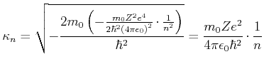 $ {R}_{3\text{,} 1}(r) = \frac{4}{3\sqrt{2}}\kappa_3^{3/2}\left(2 \kappa_3 r-\k...
...9\sqrt{6}a_0^{3/2}}\left(\frac{2r}{3a_0}-\frac{r^2}{9a_0^2}\right)e^{-r/(3a_0)}$