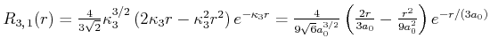 $\displaystyle L_{n\text{,} l}=e^{\rho}\frac{d^{n+l}}{d\rho^{n+l}}\left( e^{-\rho}\rho^{n+l}\right) :\text{ Laguerrsches Polynom}$
