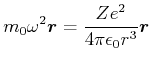 \begin{displaymath}\begin{array}[c]{ccccc}(a)+(b) & 2m_{0}\ddot{u}+2m_{0}\omega_...
...0}\omega_{0}^{2}v-2ie \dot{v}\cdot B_{o} & = & 0 &
\end{array}\end{displaymath}