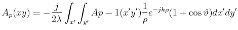 $\displaystyle A_{m,n} (x,y,z) = C \cdot H_m (x^*) \cdot H_n (y^*) \cdot e^{-\left({x^*}^2+{y^*}^2\right)/4} \cdot e^{-j\phi(x,y,z)}$