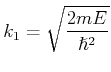 $\displaystyle \mathsf{T} = \frac{k_{2}}{k_{1}}\left\vert\frac{A_{2}}{A_{1}}\right\vert^{2}$