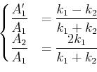 \begin{displaymath}\begin{aligned}\phi_{1}(x = 0) &= \phi_{2}(x = 0)   \frac{\...
...{\partial \phi_{2}}{\partial x}\vert _{x = 0}   \end{aligned}\end{displaymath}