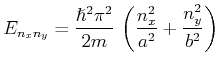 $\displaystyle E_{71} = E_{55} = 50 \frac{\hslash^{2} \pi^{2}}{2 m a^{2}}$
