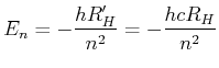 $\displaystyle \frac{R_{H}c}{n_{1}^{2}}\left( 1+\frac{2\tau}{n_{1}}-1\right)$