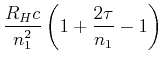 $\displaystyle \frac{e^{4}m_{0}}{2^{3}\epsilon_{0}^{2}}$
