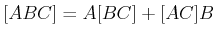 $ [AB,C] = A[B,C] + [A,C]B $