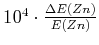 $ 10^4\cdot\frac{\Delta E(Z,n)}{E(Z,n)}$