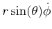 $\displaystyle r\sin(\theta)\dot{\phi}$