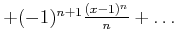 $ +(-1)^{n+1}\frac{(x-1)^n}{n}+\ldots$