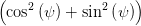 (   2         2    )
 cos (ψ ) + sin (ψ )