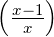 ( x−1)
   x