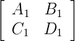 [          ]
  A1   B1
  C1   D1

