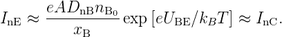 InE ≈  eADnBnB0--exp [eUBE ∕kBT ] ≈ InC.
           xB
