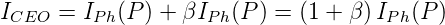 ICEO = IP h(P) + βIP h(P) = (1 + β) IPh(P)
