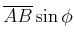 $\displaystyle \overline{AB}\sin\phi$
