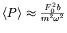 $\left<P\right> \approx \frac{F_0^2 b
}{m^2\omega^2}$